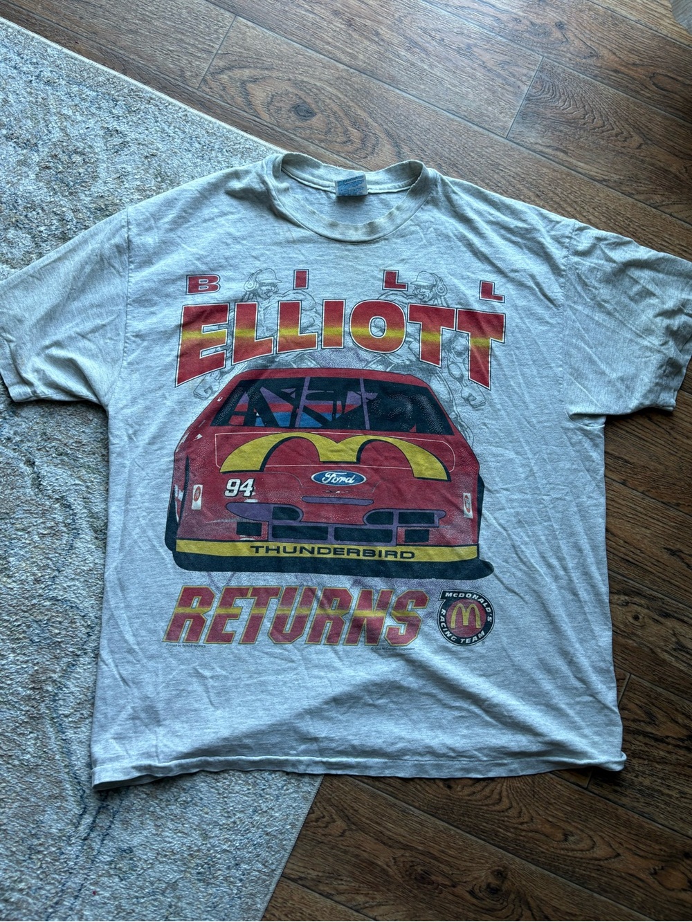NASCAR Vintage Bill Elliott Tee 1995 McDonalds Car